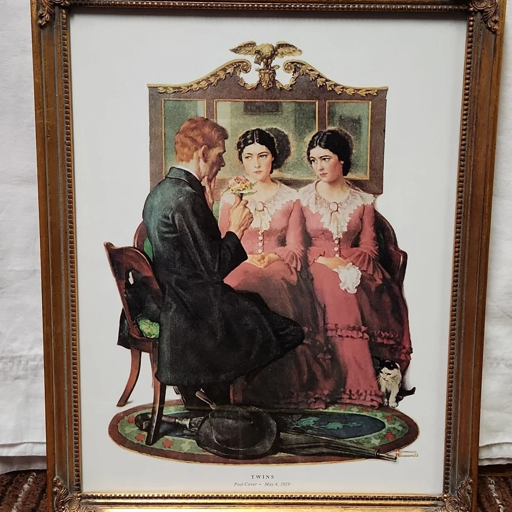 NORMAN ROCKWELL Vintage Gold Framed 
